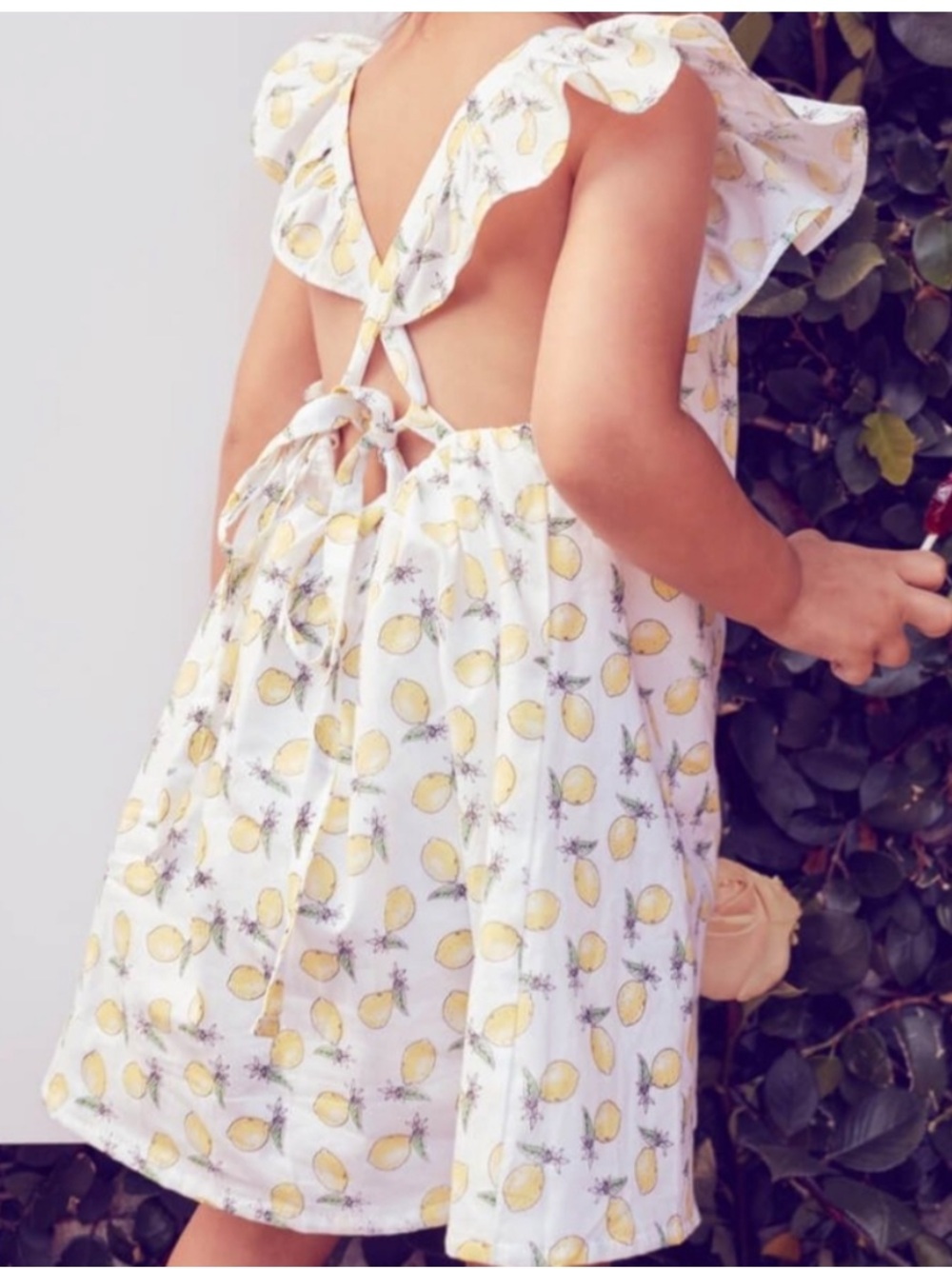 For Love & Lemons Lil Lemon Girls Lemon Print Casual Dress Size 4T